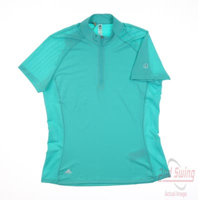 New W/ Logo Womens Adidas Polo Large L Mint MSRP $65