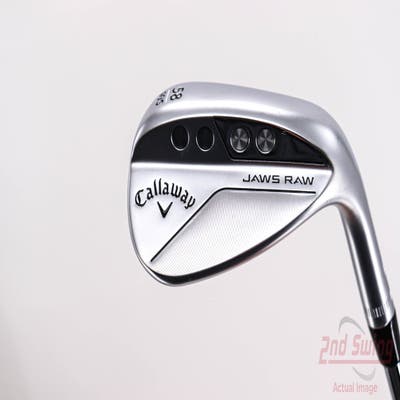 Mint Callaway Jaws Raw Chrome Wedge Lob LW 58° 10 Deg Bounce S Grind Dynamic Gold Tour Issue 115 Steel Wedge Flex Right Handed 34.75in