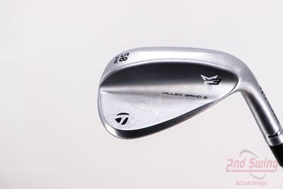 TaylorMade Milled Grind 3 Raw Chrome Wedge Lob LW 58° 8 Deg Bounce Dynamic Gold Tour Issue S200 Steel Stiff Right Handed 34.75in
