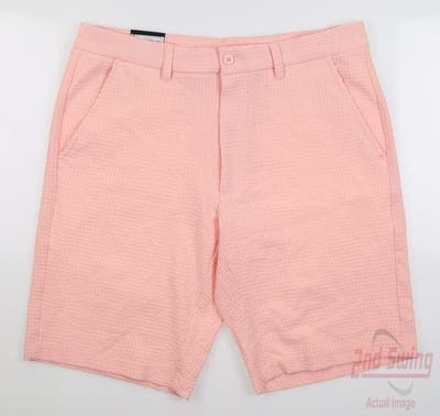 New Mens Footjoy Seersucker Shorts 32 Pink MSRP $95