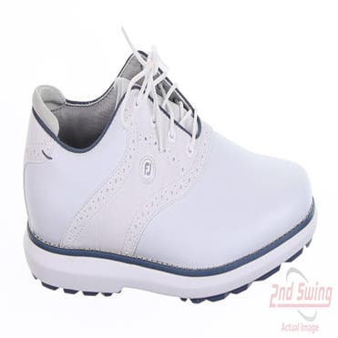 New Womens Golf Shoe Footjoy Traditions Spikeless Medium 7.5 White MSRP $120 97898