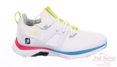 New Mens Golf Shoe Footjoy 2023 Hyperflex Medium 9 White/Riveria Blue/Pale Neon MSRP $170 51124