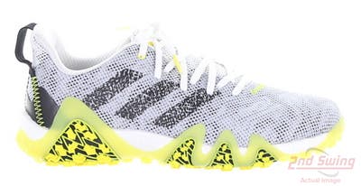 New Mens Golf Shoe Adidas Codechaos 22 Medium 9.5 Gray/Black/White/Yellow MSRP $150 GX2616