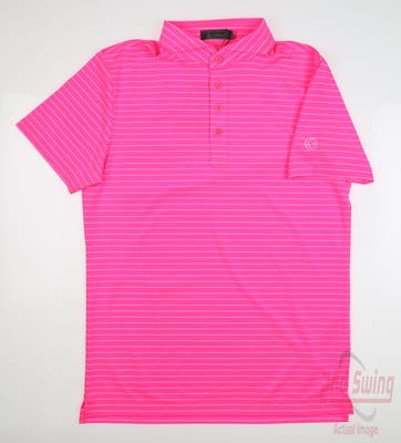 New W/ Logo Mens G-Fore Golf Polo X-Large XL Pink MSRP $120