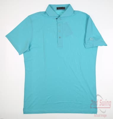 New W/ Logo Mens G-Fore Golf Polo X-Large XL Blue MSRP $120