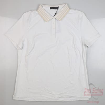 New Womens G-Fore Golf Polo Small S White MSRP $125