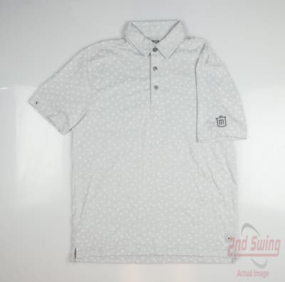 New W/ Logo Mens LinkSoul Polo Small S Gray MSRP $100