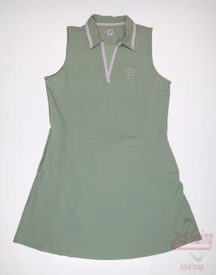 New W/ Logo Womens Footjoy Sleeveless Dress Medium M Sage Green MSRP $125