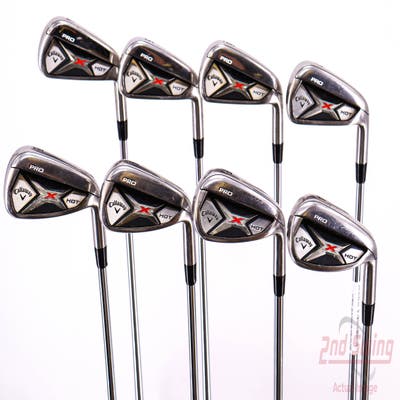 Callaway 2013 X Hot Pro Iron Set 4-PW AW Project X 95 5.5 Flighted Steel Regular Right Handed 38.75in