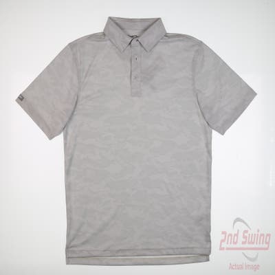 New Mens Straight Down Polo Small S Gray MSRP $98