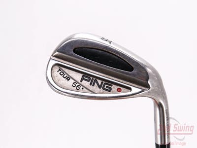 Ping Tour Chrome Wedge Sand SW 56° Stock Steel Shaft Steel Wedge Flex Right Handed Red dot 35.5in