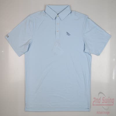 New W/ Logo Mens Straight Down Dodge Polo Large L Blue MSRP $96