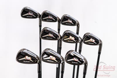TaylorMade 2009 Burner Iron Set 4-PW AW SW TM Reax Superfast 65 Graphite Stiff Right Handed 38.5in