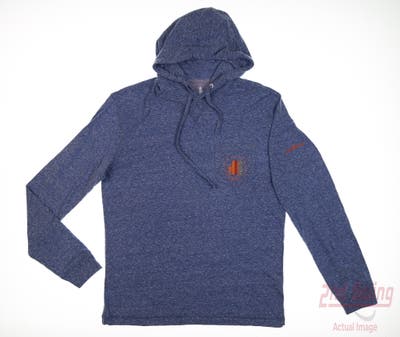 New W/ Logo Mens Johnnie-O Long Sleeve Hoodie Small S Blue MSRP $90