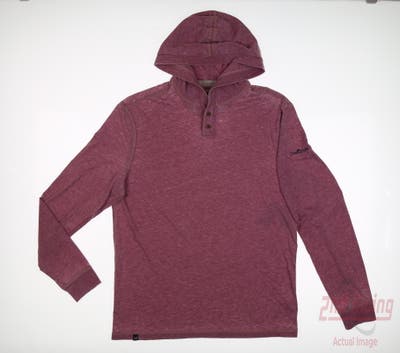 New W/ Logo Mens Johnnie-O Long Sleeve Hoodie Small S Red MSRP $140