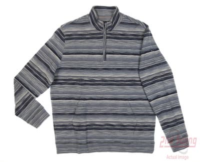New Mens Johnnie-O 1/4 Zip Pullover X-Large XL Blue MSRP $210