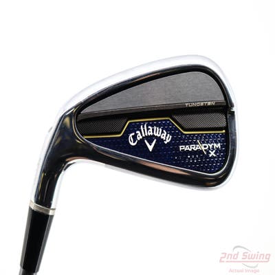 Callaway Paradym X Single Iron 7 Iron PX HZRDUS Silver Gen4 65 Graphite Regular Left Handed 38.5in