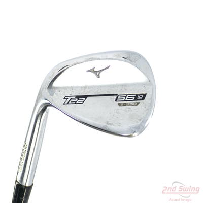 Mizuno T22 Satin Chrome Wedge Sand SW 56° 10 Deg Bounce D Grind Dynamic Gold Tour Issue S400 Steel Stiff Left Handed 35.5in