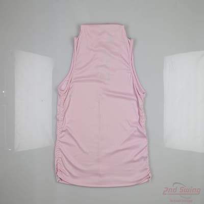 New Womens Lucky In Love Sleeveless Polo Small S Pink MSRP $75