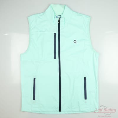 New W/ Logo Footjoy Mens Golf Vest Full Zip X-Large XL Mint Solid MSRP $165