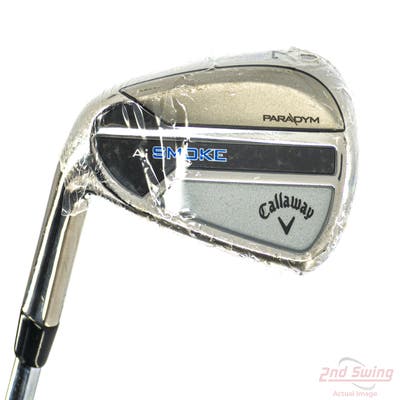 Mint Callaway Paradym Ai Smoke Single Iron 7 Iron True Temper Elevate MPH 95 Steel Stiff Left Handed 37.5in