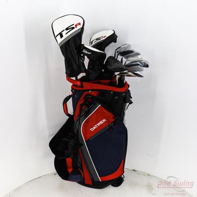 Complete Set of Men's Titleist & Cleveland Golf Clubs + NEW Datrek Stand Bag w/Headcovers