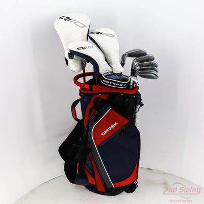 Complete Set of Men's TaylorMade Titleist Odyssey Golf Clubs + NEW Datrek Stand Bag w/Headcovers