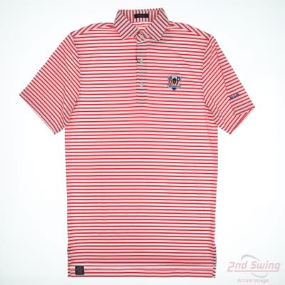 New W/ Logo Mens Turtleson Polo Small S Red MSRP $80