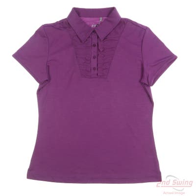 New Mens Nivo Sport Polo Medium M Purple MSRP $69