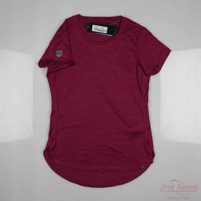 New W/ Logo Womens Level Wear T-Shirt Medium M Purple Cactus Flower MSRP $35