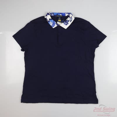 New Womens Ralph Lauren Polo Large L Navy Blue MSRP $100