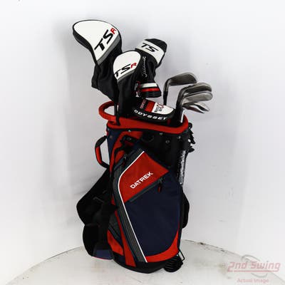 Complete Set of Men's Titleist Ping TaylorMade Golf Clubs + NEW Datrek Stand Bag w/Headcovers