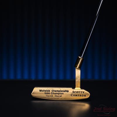 Mint Titleist Scotty Cameron Gold Plated David Duval 1998 Michelob Championship Victory Putter Right Handed w/ COA & Name Plate