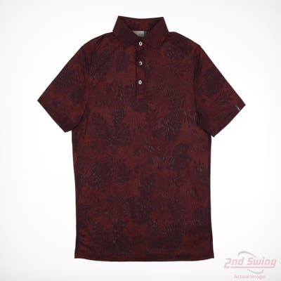 New Mens KJUS Polo Small S Rust Maroon MSRP $100