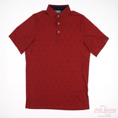 New Mens KJUS Polo Small S Rust Red MSRP $100