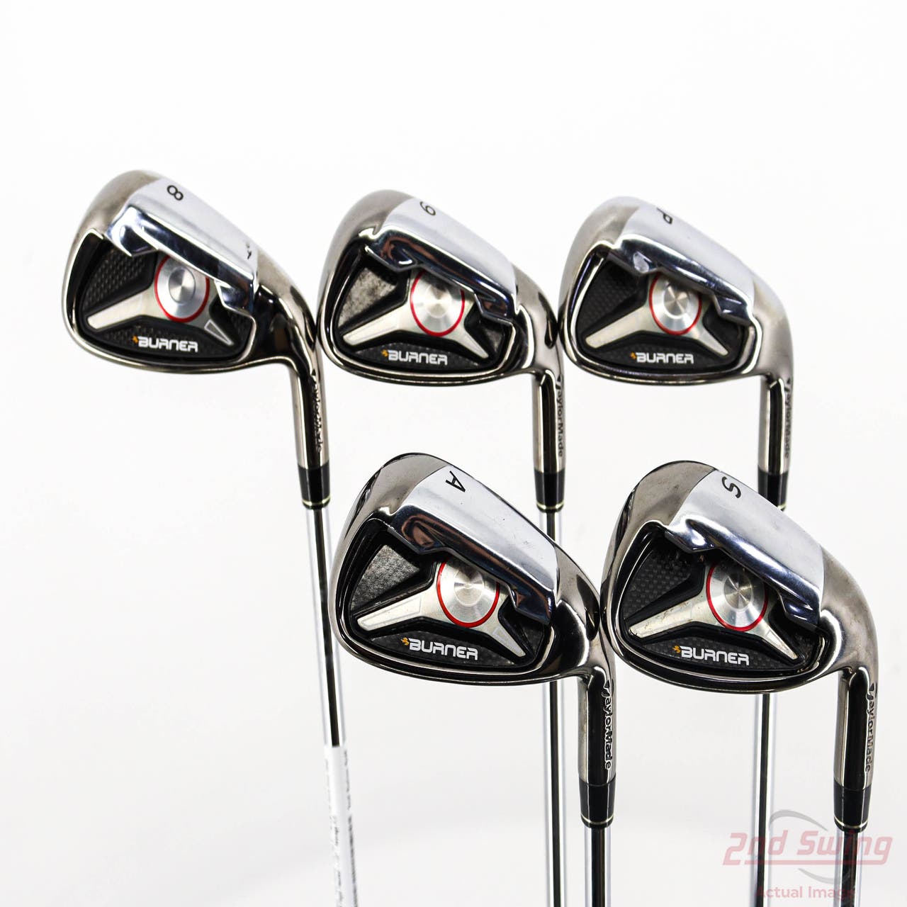 TaylorMade 2009 Burner Iron Set 8-PW AW SW Stock Steel Shaft Steel Stiff Right Handed +1/2