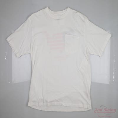 New W/ Logo Mens Johnnie-O T-Shirt XX-Large XXL White MSRP $39