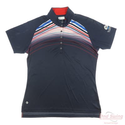 New W/ Logo Womens Greg Norman Polo Large L Multi MSRP $76