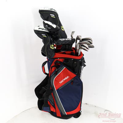Complete Set of Men's Ping Mizuno Cleveland Golf Clubs + NEW Datrek Stand Bag w/Headcovers