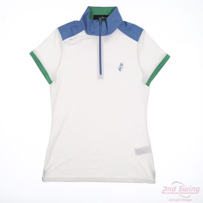 New W/ Logo Womens Ralph Lauren RLX Polo Small S White MSRP $110