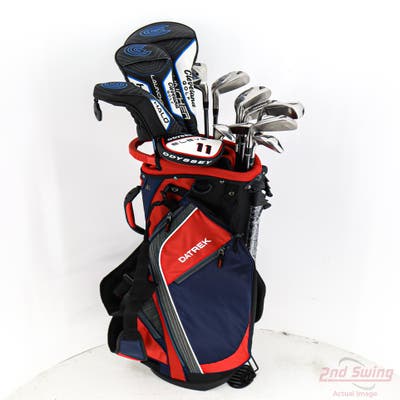 Complete Set of Men's Nike Tour Edge Mizuno Cleveland Odyssey Golf Clubs + NEW Datrek Stand Bag w/Headcovers