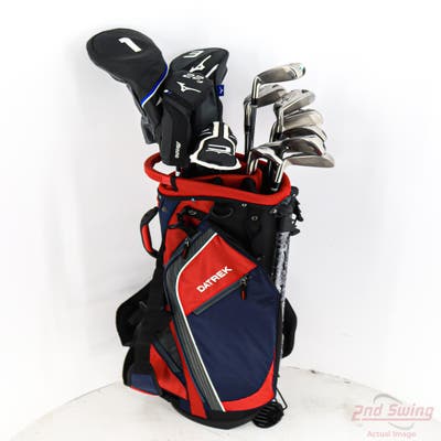 Complete Set of Men's TaylorMade Tour Edge Cleveland Odyssey Golf Clubs + NEW Datrek Stand Bag w/Headcovers