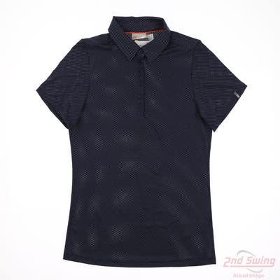 New Womens KJUS Polo Large L Navy Blue MSRP $100