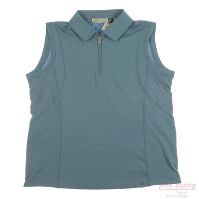 New Womens KJUS Sleeveless Polo Small S Blue MSRP $100