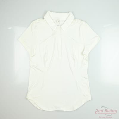 New Womens Lululemon Polo X-Large XL White MSRP $78
