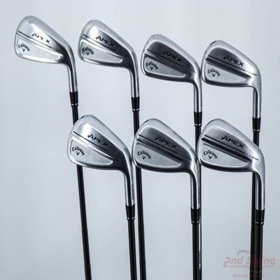 Callaway Apex Ti Fusion Plated Iron Set 5-PW AW True Temper Dynamic Gold Mid S400 Tour issue 115 Steel Stiff Right Handed +3/4"