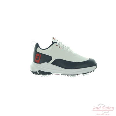 New Mens Golf Shoe Footjoy Tour Rival Medium 11 White/Navy MSRP $120 56959