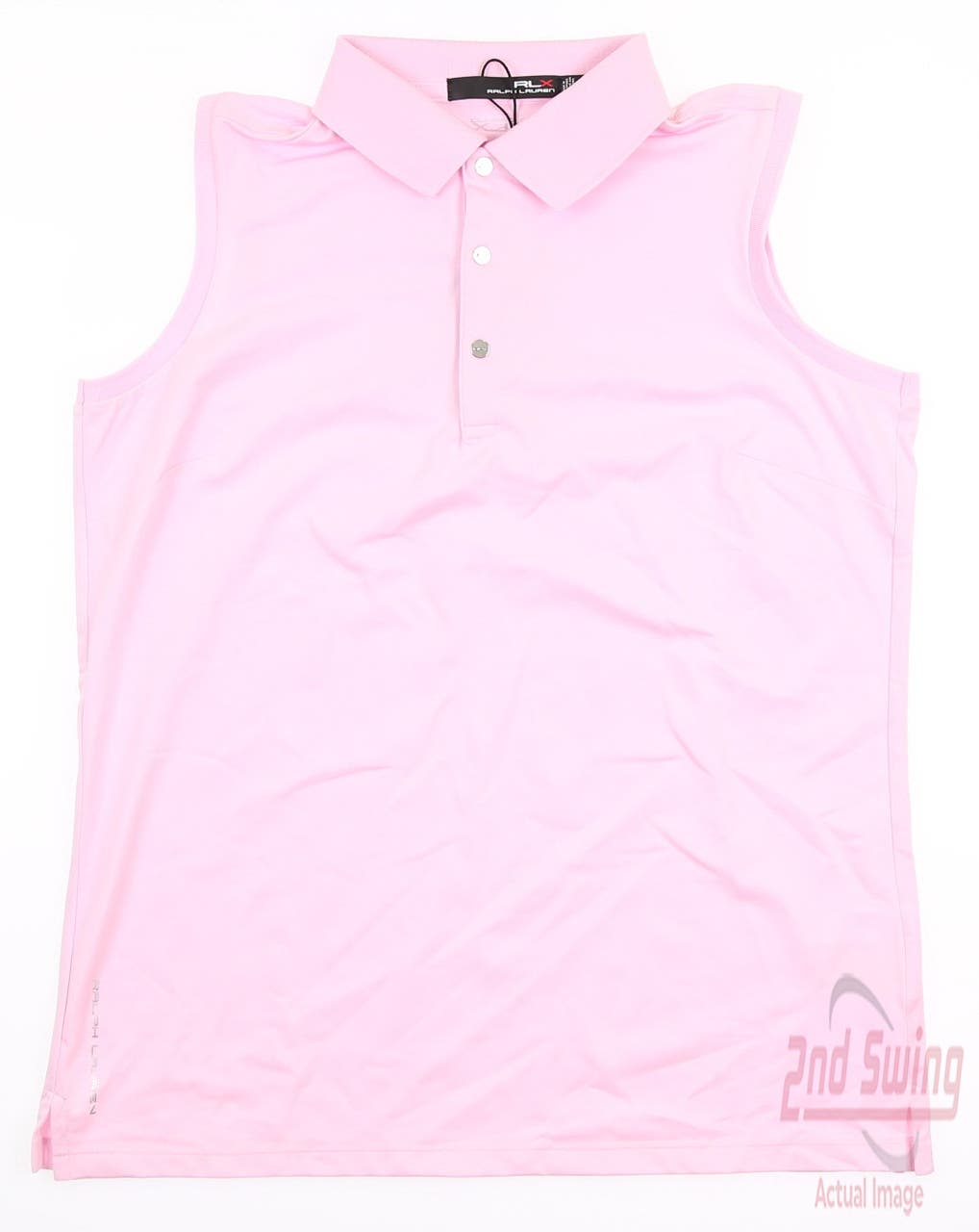 New Womens Ralph Lauren RLX Golf Sleeveless Polo Medium M Pink MSRP $98