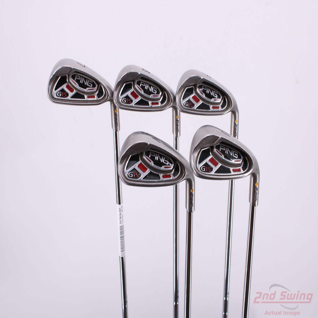 Ping G15 Iron Set 7PW GW Ping AWT Steel Regular Right Handed Yellow
