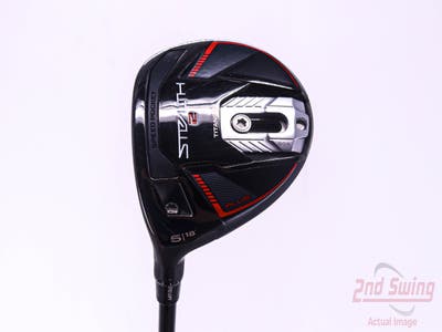 TaylorMade Stealth 2 Plus Fairway Wood 5 Wood 5W 18° PX HZRDUS Smoke Red RDX 65 5.5 Graphite Regular Left Handed 42.25in